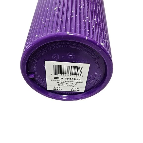 Starbucks 2024 Purple Potion Glow-in-the-Dark Cold Cup Tumbler Grande 16 OZ NWT - Picture 4 of 6